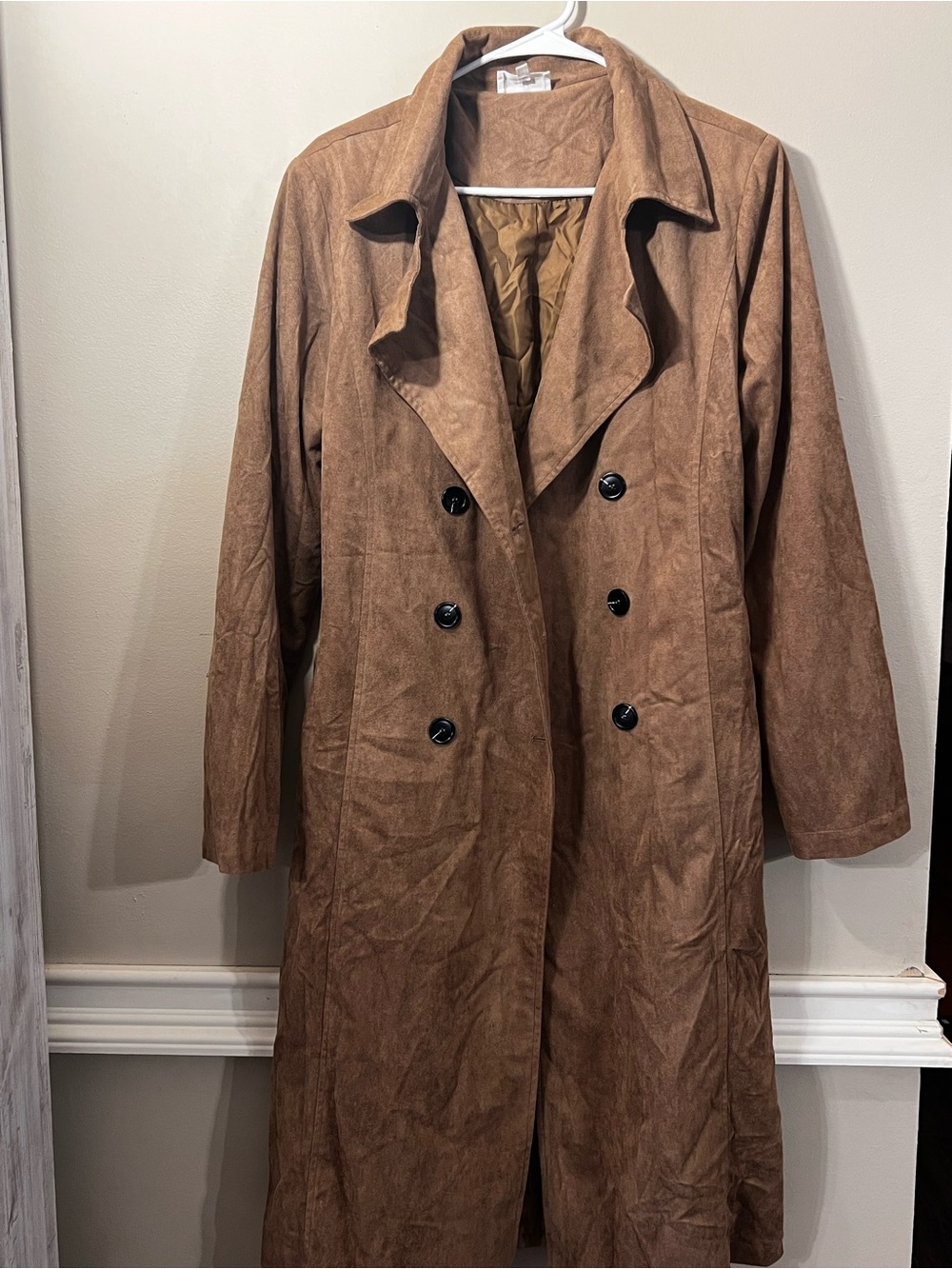 Able Double-Breasted Trench Coat - Brown